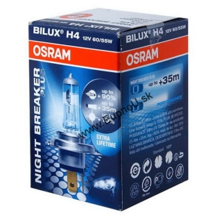 Autožárovka Osram 12V H4 60/55W  Night Breaker Plus 