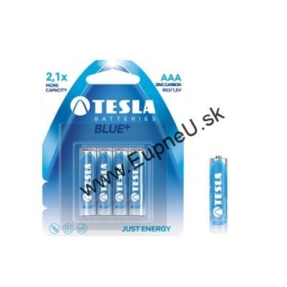 TESLA BLUE+ AAA Zinc Carbon 4ks blister (mikrotušková)